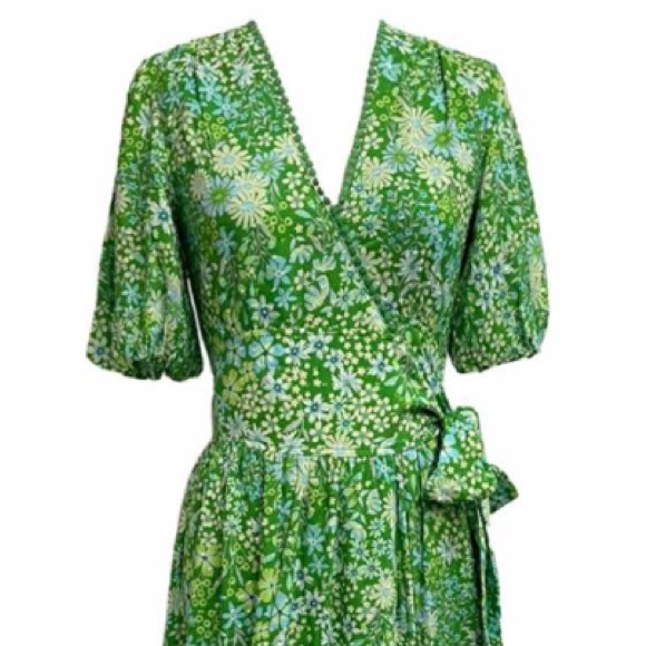 BTFL-Life Kyla Green Wrap Maxi Dress NWT - Picture 6 of 11